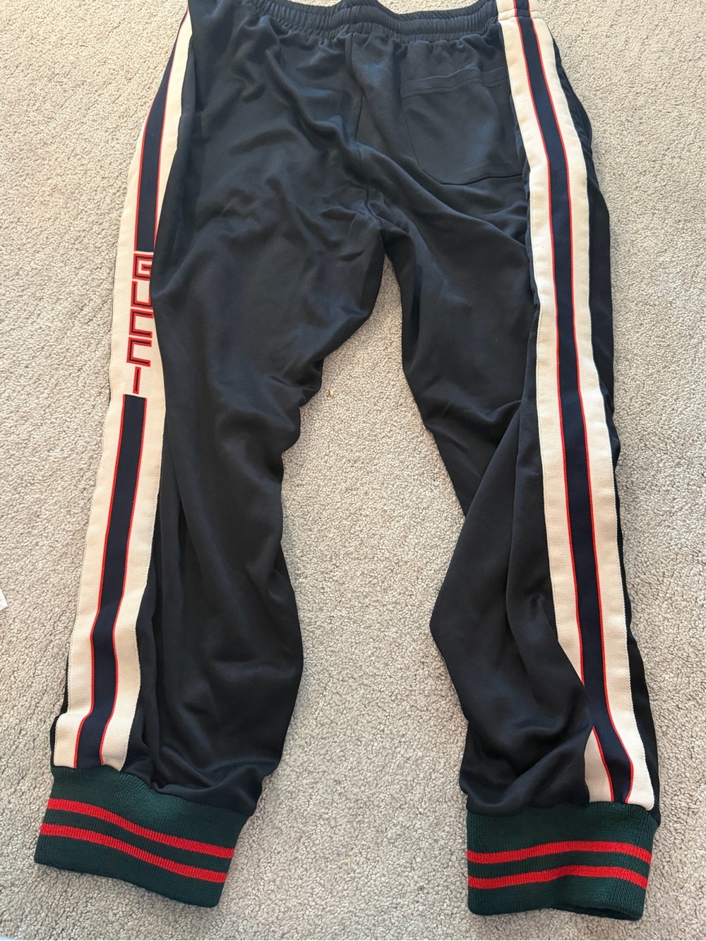 Men's Gucci Track Pants with Stripe sz L